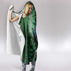 Tui Bird Koru Silver Fern Aotearoa Hooded Blanket
