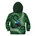 Tui Bird Koru Silver Fern Aotearoa Kid Hoodie