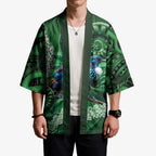 Tui Bird Koru Silver Fern Aotearoa Kimono