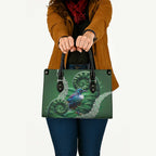 Tui Bird Koru Silver Fern Aotearoa Leather Bag