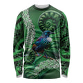 Tui Bird Koru Silver Fern Aotearoa Long Sleeve Shirt