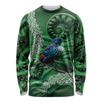 Tui Bird Koru Silver Fern Aotearoa Long Sleeve Shirt