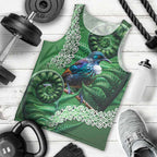 Tui Bird Koru Silver Fern Aotearoa Men Tank Top