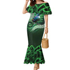 Tui Bird Koru Silver Fern Aotearoa Mermaid Dress
