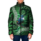 Tui Bird Koru Silver Fern Aotearoa Padded Jacket