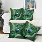 Tui Bird Koru Silver Fern Aotearoa Pillow Cover