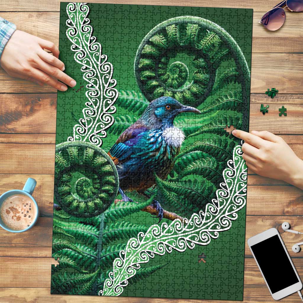 Tui Bird Koru Silver Fern Aotearoa Puzzle