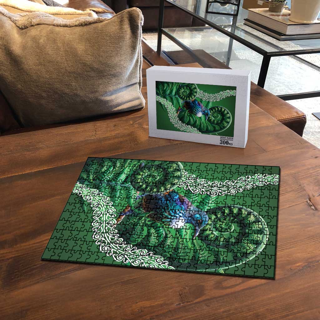 Tui Bird Koru Silver Fern Aotearoa Puzzle