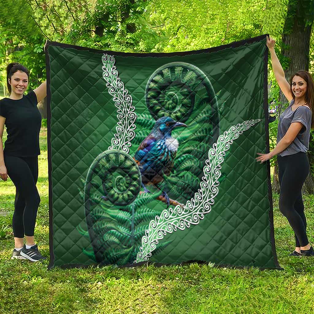 Tui Bird Koru Silver Fern Aotearoa Quilt
