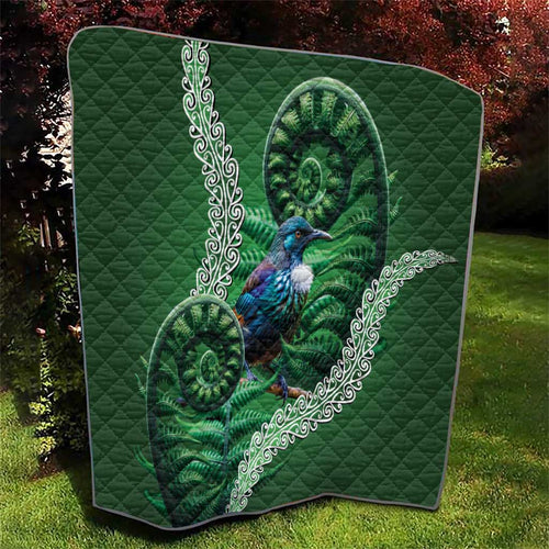 Tui Bird Koru Silver Fern Aotearoa Quilt