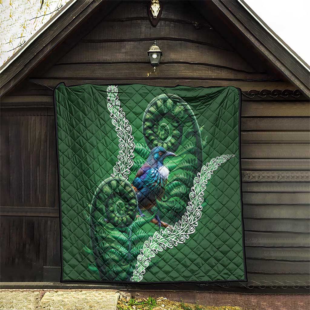 Tui Bird Koru Silver Fern Aotearoa Quilt