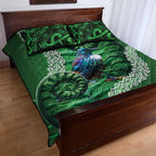 Tui Bird Koru Silver Fern Aotearoa Quilt Bed Set