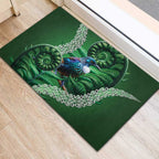 Tui Bird Koru Silver Fern Aotearoa Rubber Doormat