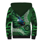 Tui Bird Koru Silver Fern Aotearoa Sherpa Hoodie