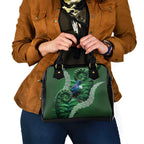 Tui Bird Koru Silver Fern Aotearoa Shoulder Handbag