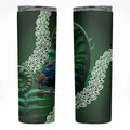 Tui Bird Koru Silver Fern Aotearoa Skinny Tumbler