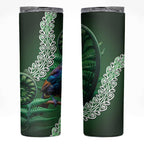 Tui Bird Koru Silver Fern Aotearoa Skinny Tumbler