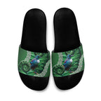 Tui Bird Koru Silver Fern Aotearoa Slide Sandals