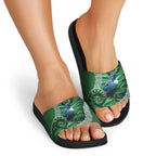 Tui Bird Koru Silver Fern Aotearoa Slide Sandals
