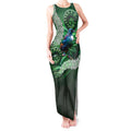 Tui Bird Koru Silver Fern Aotearoa Tank Maxi Dress