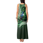 Tui Bird Koru Silver Fern Aotearoa Tank Maxi Dress