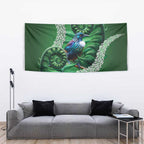 Tui Bird Koru Silver Fern Aotearoa Tapestry