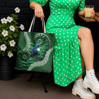Tui Bird Koru Silver Fern Aotearoa Tote Bag