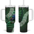 Tui Bird Koru Silver Fern Aotearoa Tumbler With Handle
