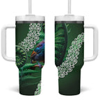 Tui Bird Koru Silver Fern Aotearoa Tumbler With Handle