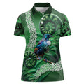 Tui Bird Koru Silver Fern Aotearoa Women Polo Shirt