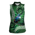 Tui Bird Koru Silver Fern Aotearoa Women Sleeveless Polo Shirt
