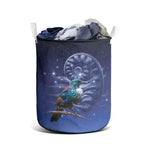 Tui Bird Matariki Galaxy Laundry Basket Koru Silver Fern Aotearoa