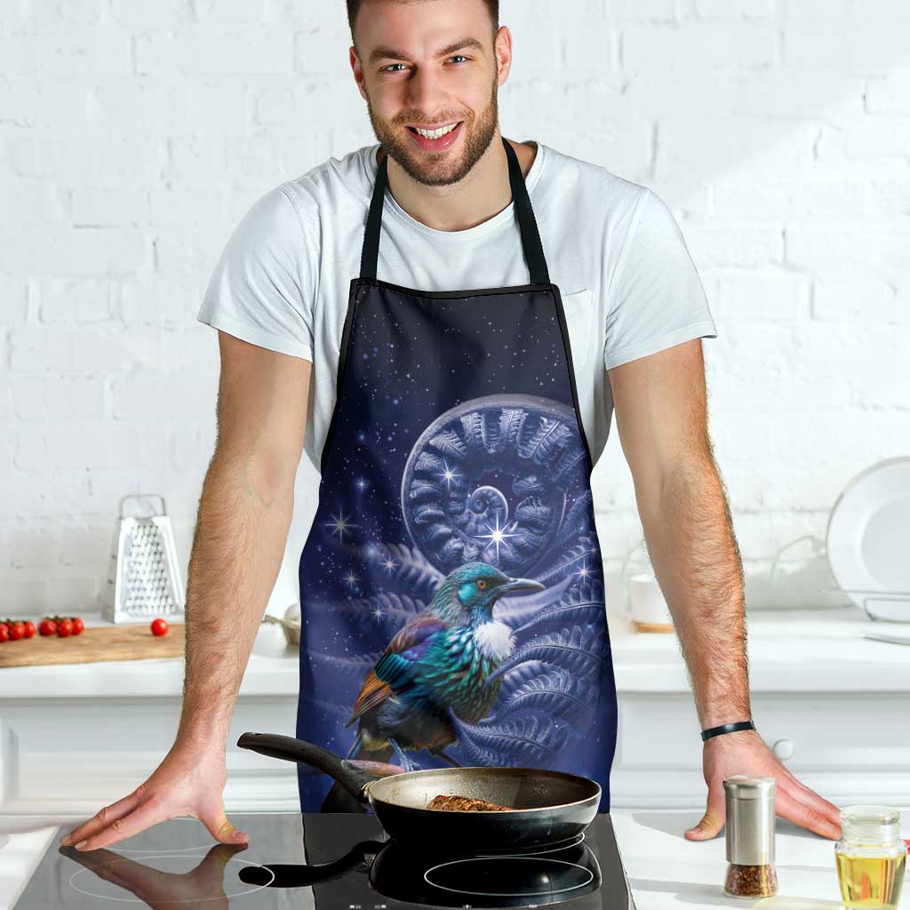 Tui Bird Matariki Galaxy Apron Koru Silver Fern Aotearoa