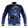 Tui Bird Matariki Galaxy Baseball Jacket Koru Silver Fern Aotearoa