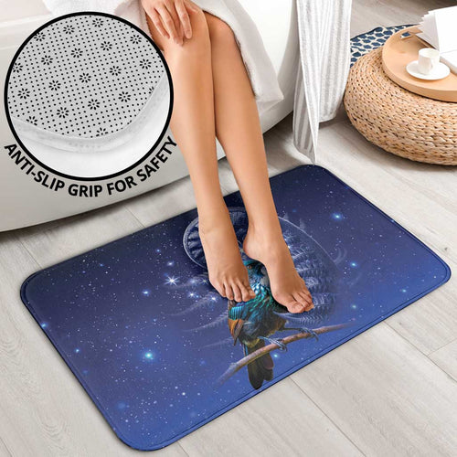 Tui Bird Matariki Galaxy Bathroom Set Koru Silver Fern Aotearoa