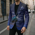 Tui Bird Matariki Galaxy Blazer Koru Silver Fern Aotearoa