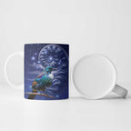 Tui Bird Matariki Galaxy Ceramic Mug Koru Silver Fern Aotearoa