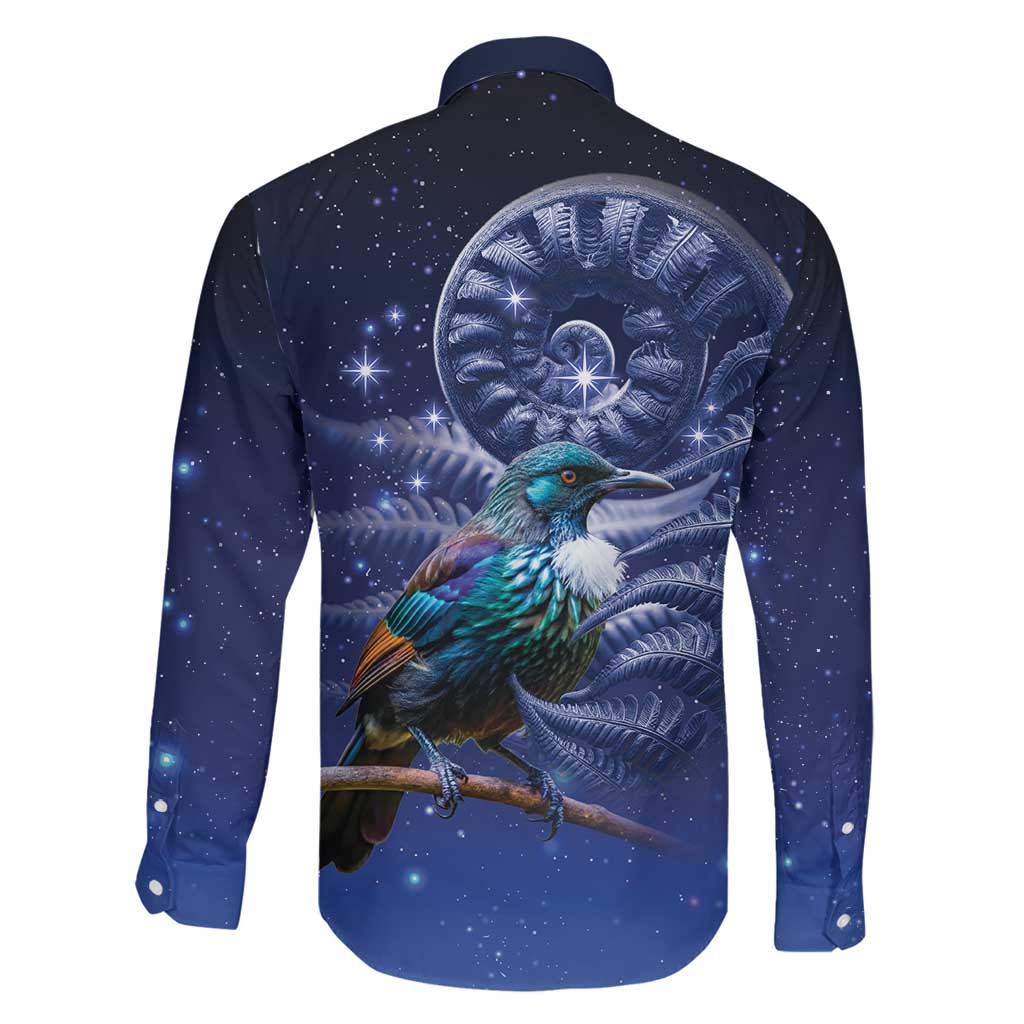 Tui Bird Matariki Galaxy Family Matching Mermaid Dress and Hawaiian Shirt Koru Silver Fern Aotearoa