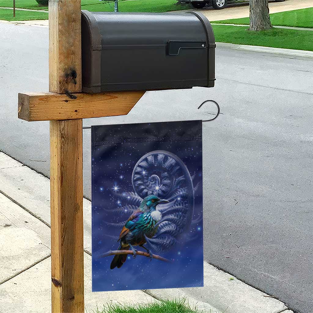 Tui Bird Matariki Galaxy Garden Flag Koru Silver Fern Aotearoa