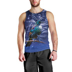 Tui Bird Matariki Galaxy Men Tank Top Koru Silver Fern Aotearoa