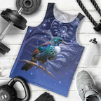 Tui Bird Matariki Galaxy Men Tank Top Koru Silver Fern Aotearoa