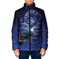 Tui Bird Matariki Galaxy Padded Jacket Koru Silver Fern Aotearoa