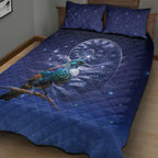 Tui Bird Matariki Galaxy Quilt Bed Set Koru Silver Fern Aotearoa