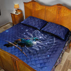 Tui Bird Matariki Galaxy Quilt Bed Set Koru Silver Fern Aotearoa