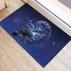 Tui Bird Matariki Galaxy Rubber Doormat Koru Silver Fern Aotearoa