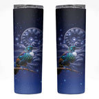 Tui Bird Matariki Galaxy Skinny Tumbler Koru Silver Fern Aotearoa