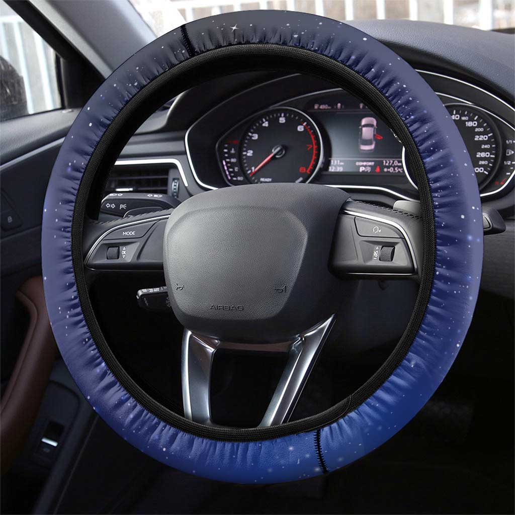 Tui Bird Matariki Galaxy Steering Wheel Cover Koru Silver Fern Aotearoa