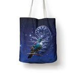 Tui Bird Matariki Galaxy Tote Bag Koru Silver Fern Aotearoa
