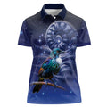 Tui Bird Matariki Galaxy Women Polo Shirt Koru Silver Fern Aotearoa
