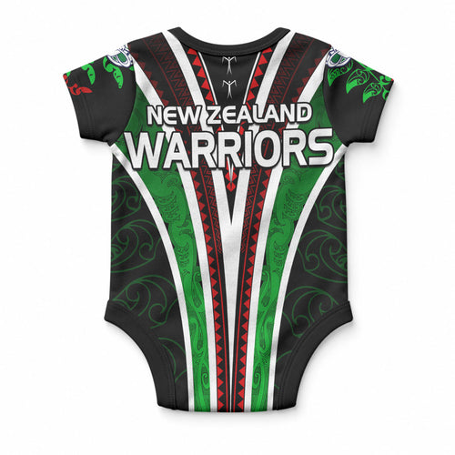 New Zealand Maori Rugby Silver Fern Baby Onesie The Maori Warriors